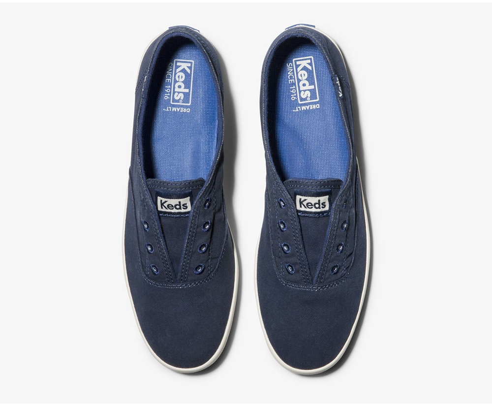 Womens Keds Slip Ons - Chillax Seasonal Washable - Blue - 5920-GPTKL